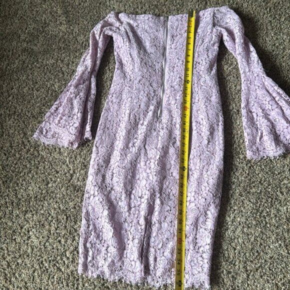 Bardot Solange Off-the-shoulder Lace Dress Size 6 Purple - Picture 13 of 16